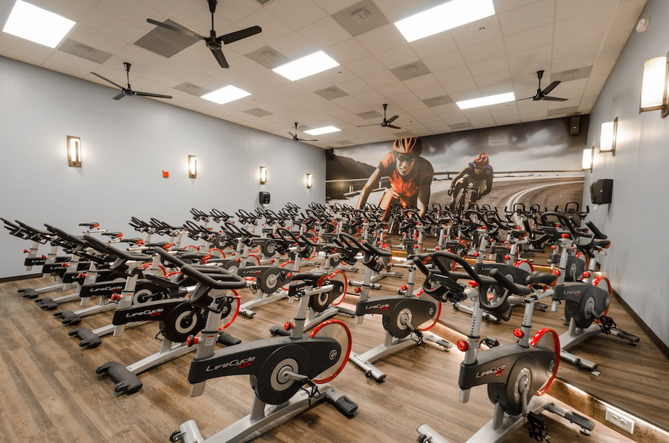 Indoor Cycling Studio with Life Cycle Bikes